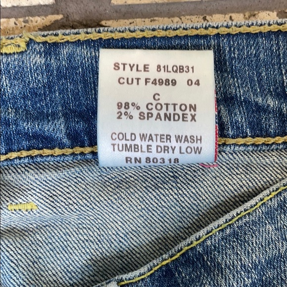 Lucky Brand Dungarees 6/28 blue jeans/ distressed - Picture 4 of 11